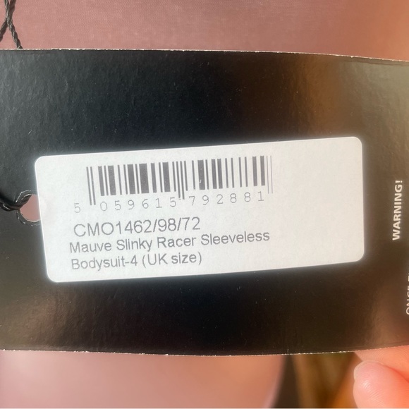 Pretty Little Thing NWT Slinky Racer Neckline Bodysuit in Mauve - Picture 12 of 14